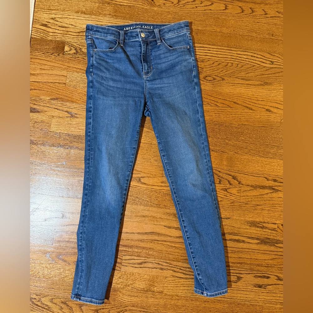 American Eagle Outfitters Women's Dark Blue Skinny Jeans